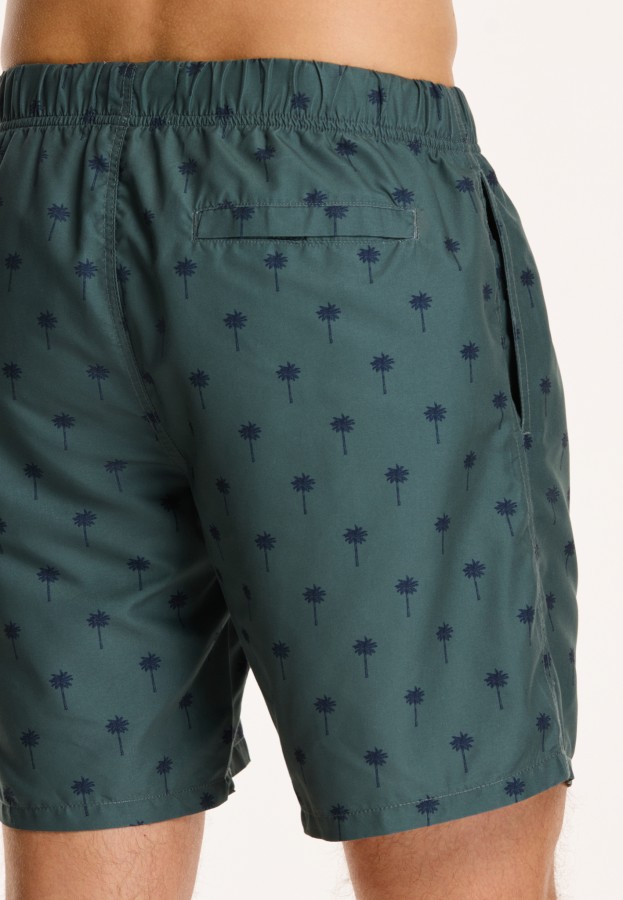 Afbeelding van 1431110222 - SCRATCHED PALM - 720 - Smokey Green - Swim Short - Shiwi